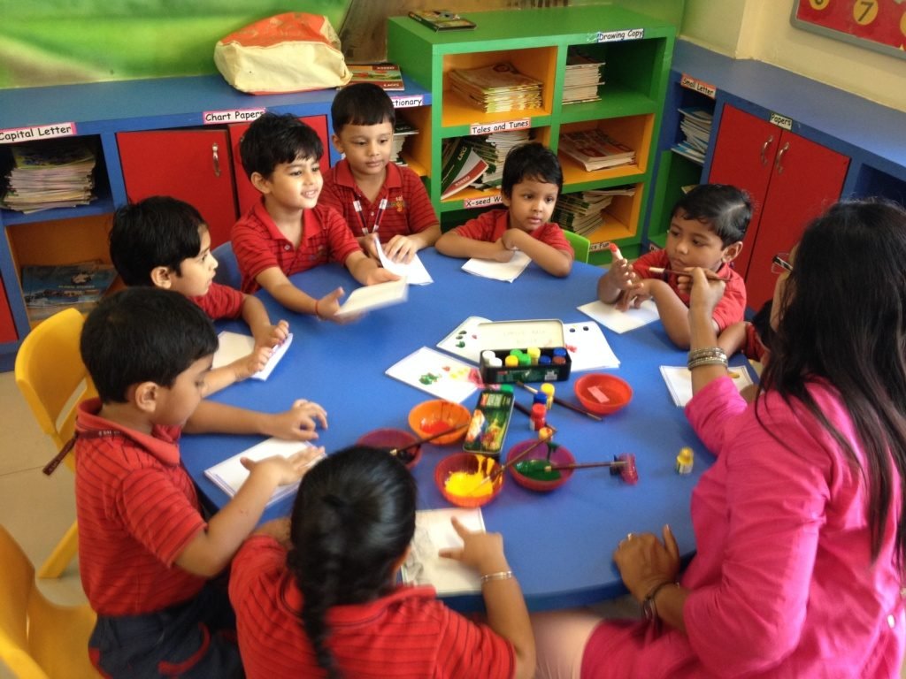 Multi-sensory learning technique used by Best Play school in Odisha,India